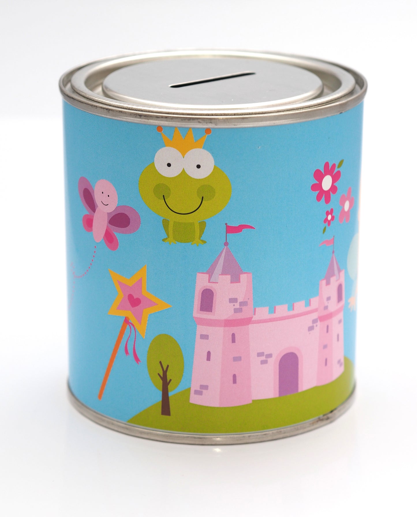 Fairy Princess Money Box Tin with Reusable Lid for Kids