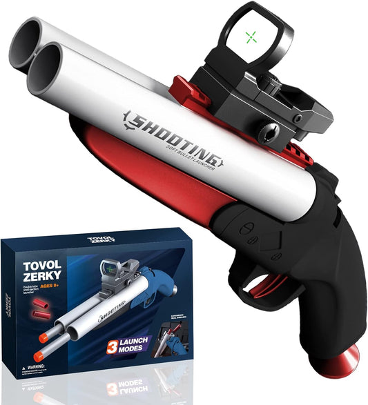 PRE-ORDER Double Barrel Toy Foam Blaster Double Shoot Toy Shotgun with Shell Ejection - STOCK DUE 22nd APR