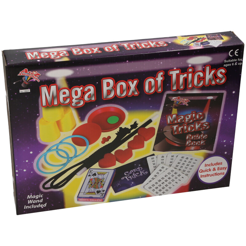 Mega Magic Set - Box of Magic Tricks Wand Cards Tricks - Gift Party Xmas Toy