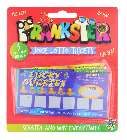 Three Joke Lotto Tickets Pranksters Gag Toy