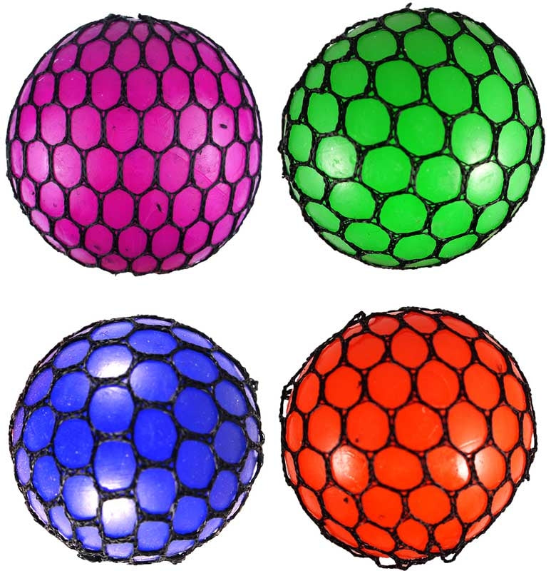 Squishy Mesh Ball Squeeze Stress Relief Toy for Adults and Children