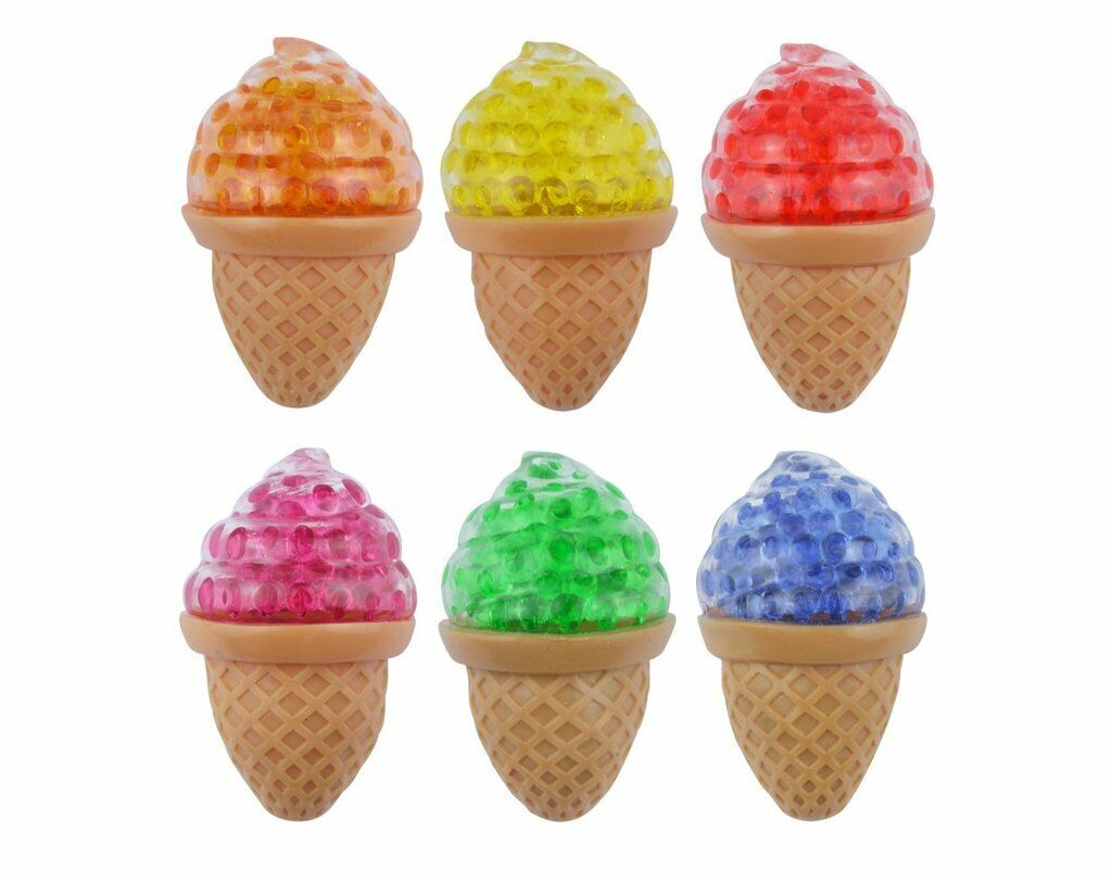 SQUISHY GEL BEAD BALLS Ice Cream Squeeze Stress Relief for Kids Adults