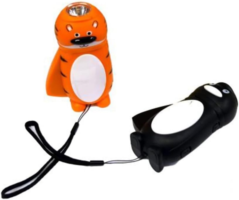 Kids Hand Powered Torch Animal Wildlife Design Camping Torch Nightlight