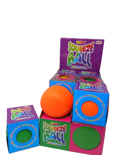 Neon Squishy Stress Ball 8.5cm Brighten Fidget Squeeze Toy Ball