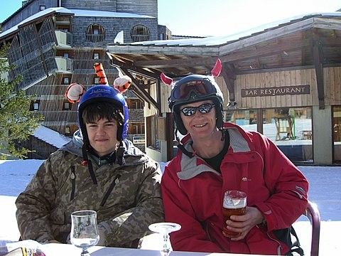 Ski Devil Horns & Tail for Helmet (Long Tail)