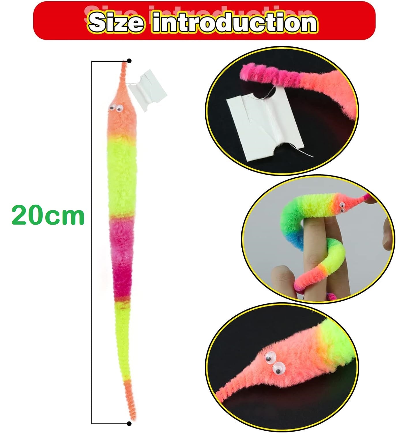 Rainbow Magic Twisty Worm (20cm)