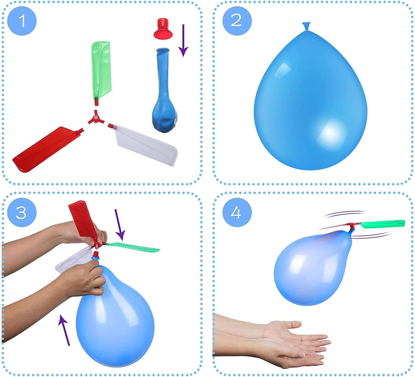 24 Flying Balloon Helicopter Toy