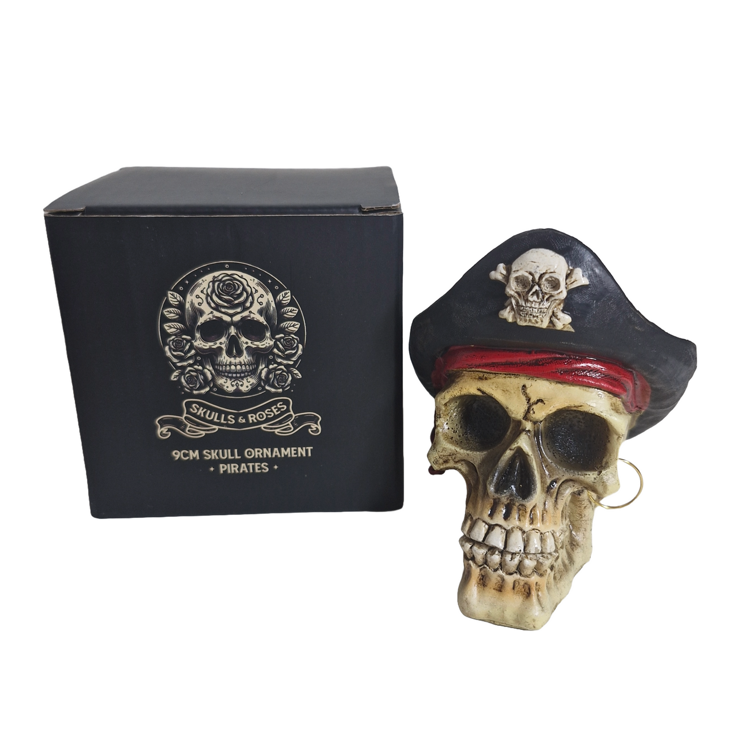 Skipper Skull Ornament Pirates 9cm