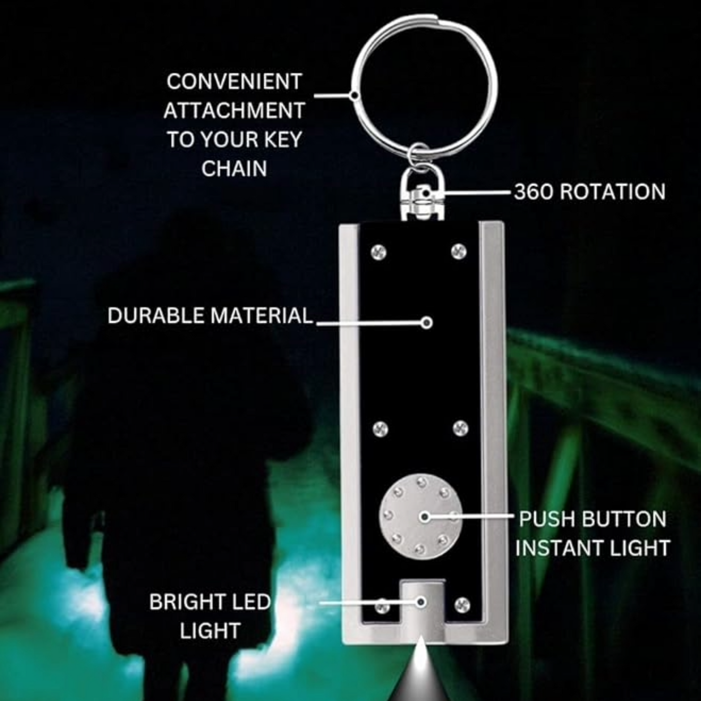 LED Keyring Light 2 Pack