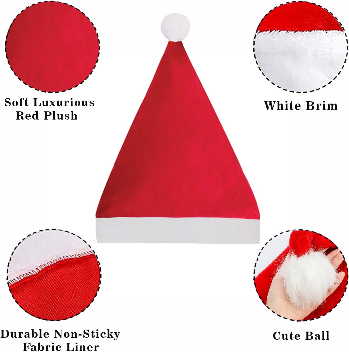 Cheap Red Santa Hats