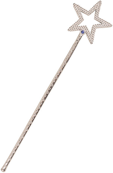 12 Silver Star Wands 35cm