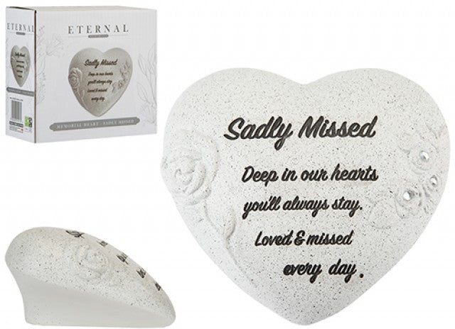 Eternal Memorial Heart Sadly Missed
