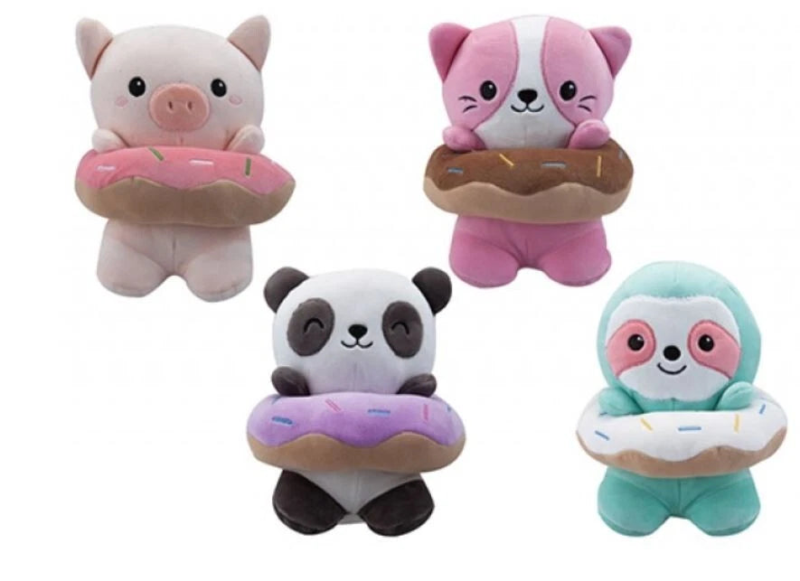 Animal Plush with Donut Ring