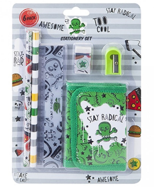 Boys Stationery Set Stay Radical 6 Piece Set back to school