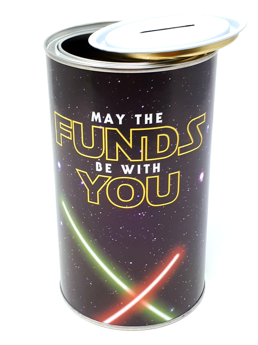 Reusable May the Funds Be with You | Savings Tin (LRG)