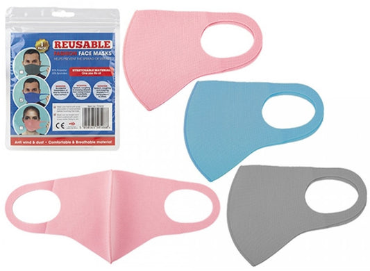 Reusable Face Mask Plain GREY Colour Stretchable Face Covering