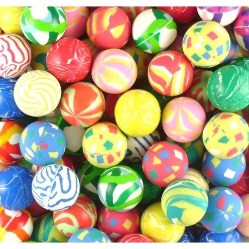 50 Pack 27mm Solid Color Superballs – High Bounce Bouncy Balls – Assorted Bright Colors – RI