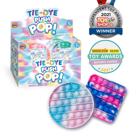 Tie Dye Push Popper Toy