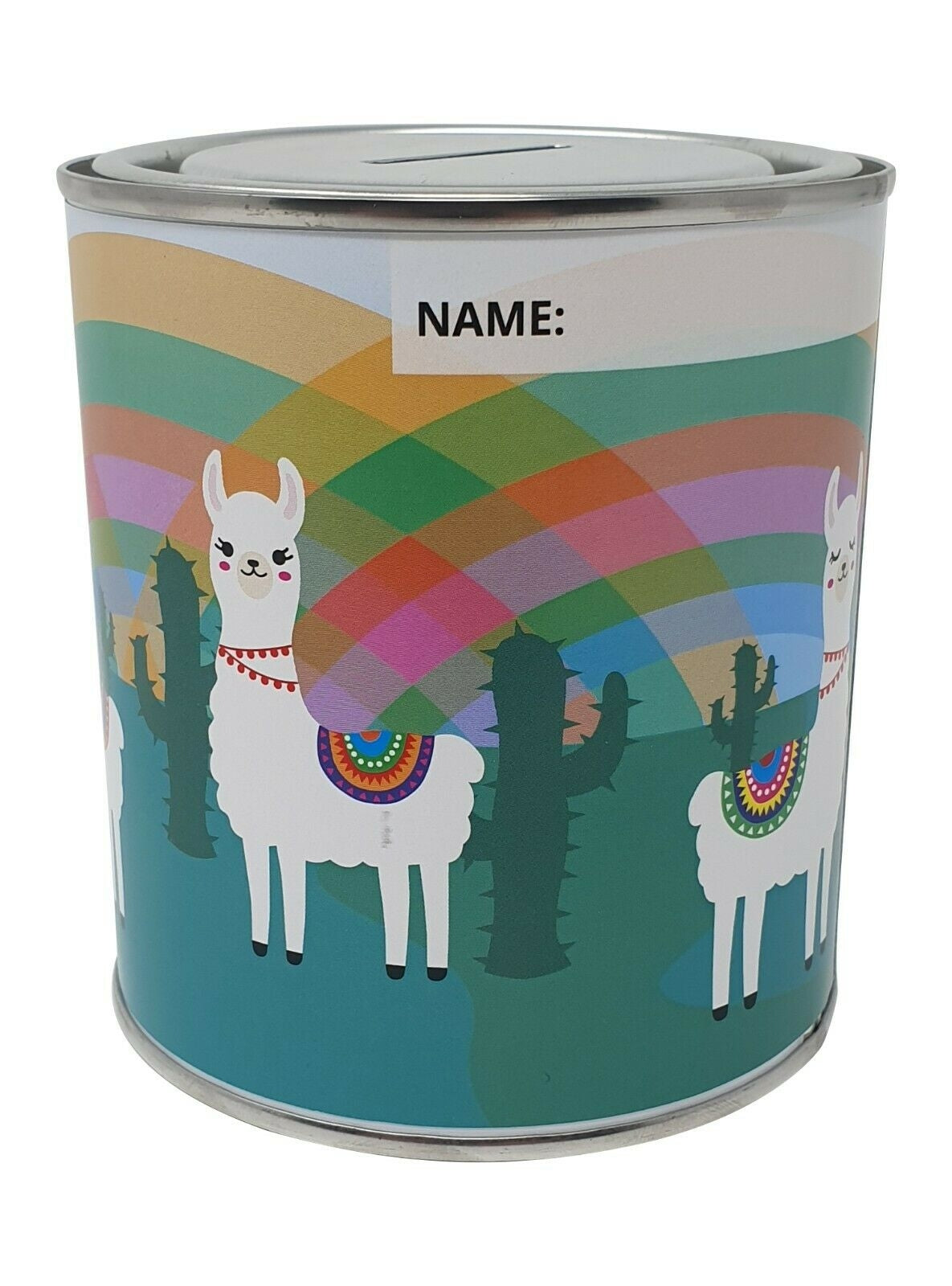 LLAMA Money Box Tin with Removable Lid