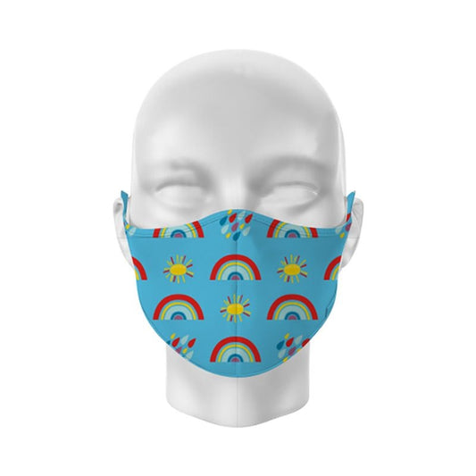 Rainbow Reusable Face Covering Kids
