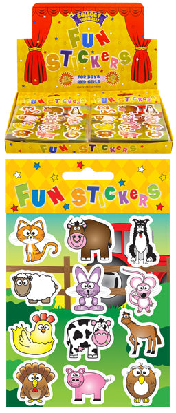 12 Farm Animal Stickers