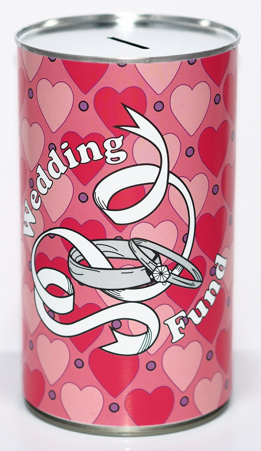 Wedding Fund Cash Can Savings Tin (LRG)