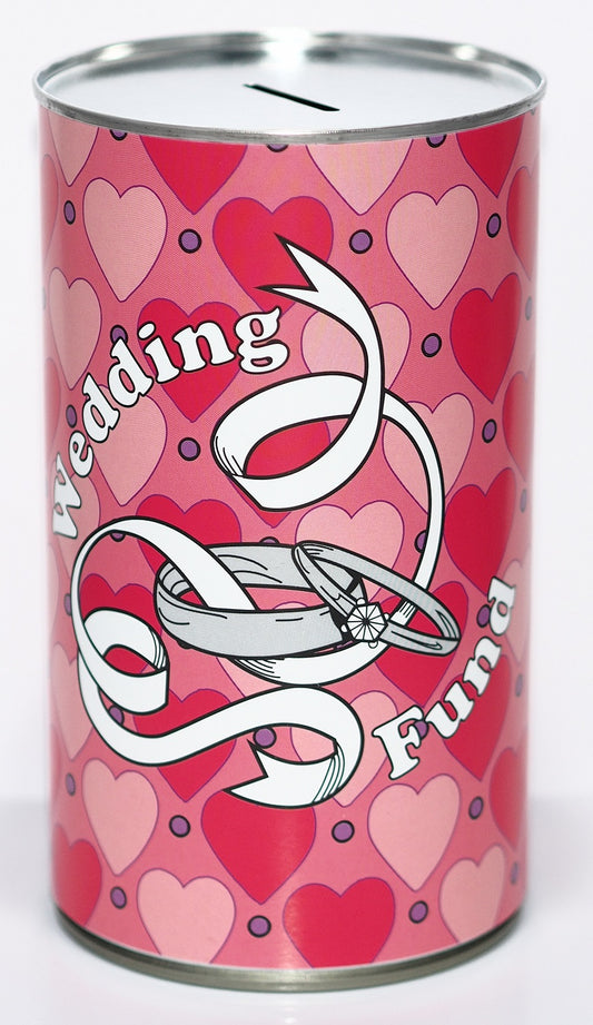 Wedding Fund Cash Can Savings Tin Large