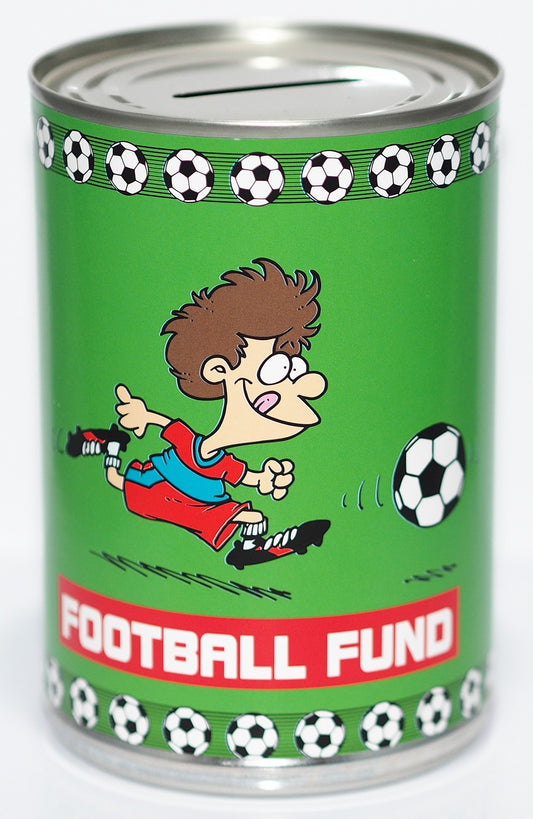 Football Fund Cash Can Savings Tin