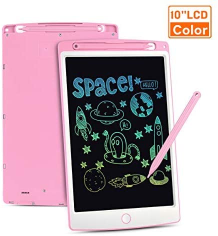 LCD 10 INCH Kids Learning Drawing Tablet Pink
