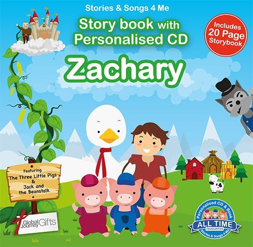 Personalised Songs & Story Book for Zachary