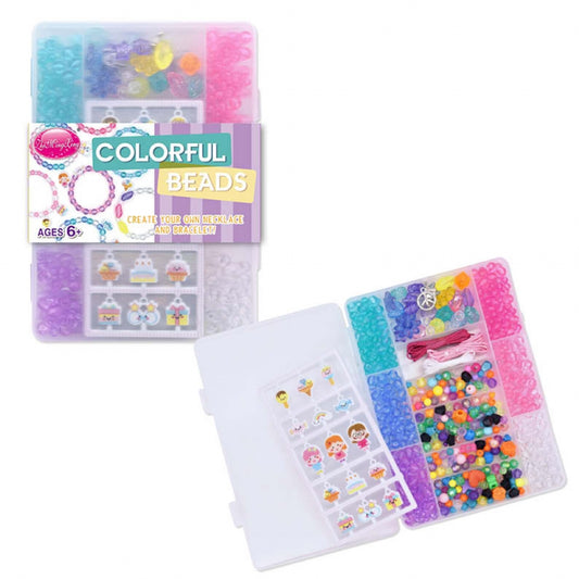 Girls Kids Necklace Bracelet Make Own Beads Jewellery Making Set DIY Craft Kit