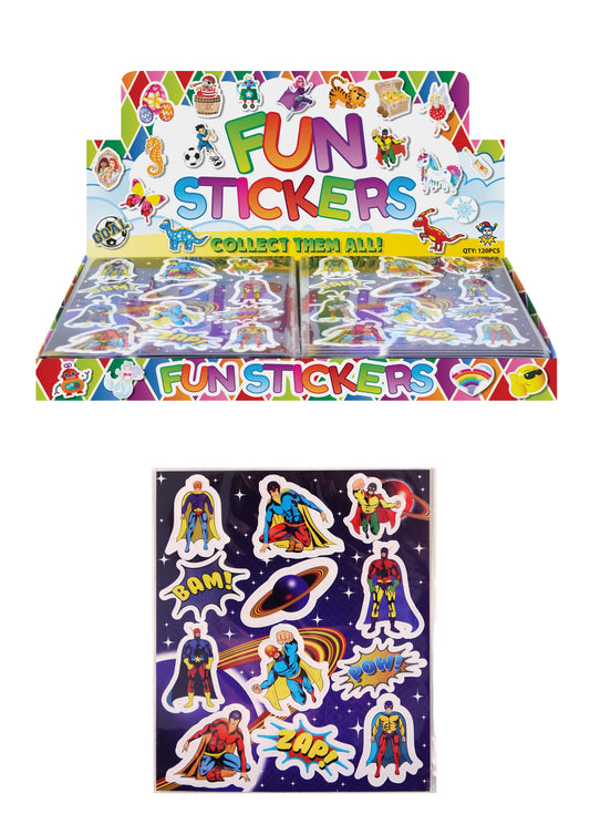 120 Sheets of 12 Super Hero Stickers