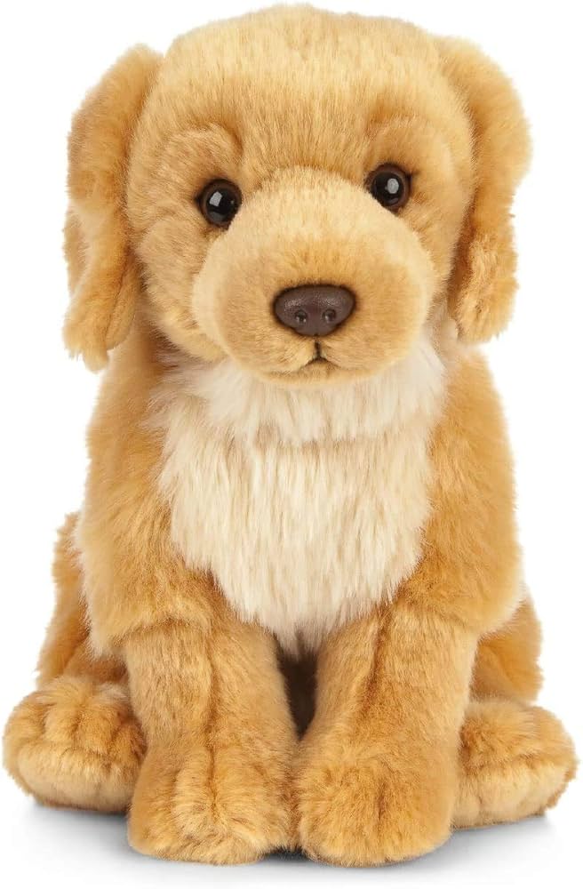 LIVING NATURE Golden Retriever Plush Dog AN459 Soft Fluffy Cuddly Puppy 20cm