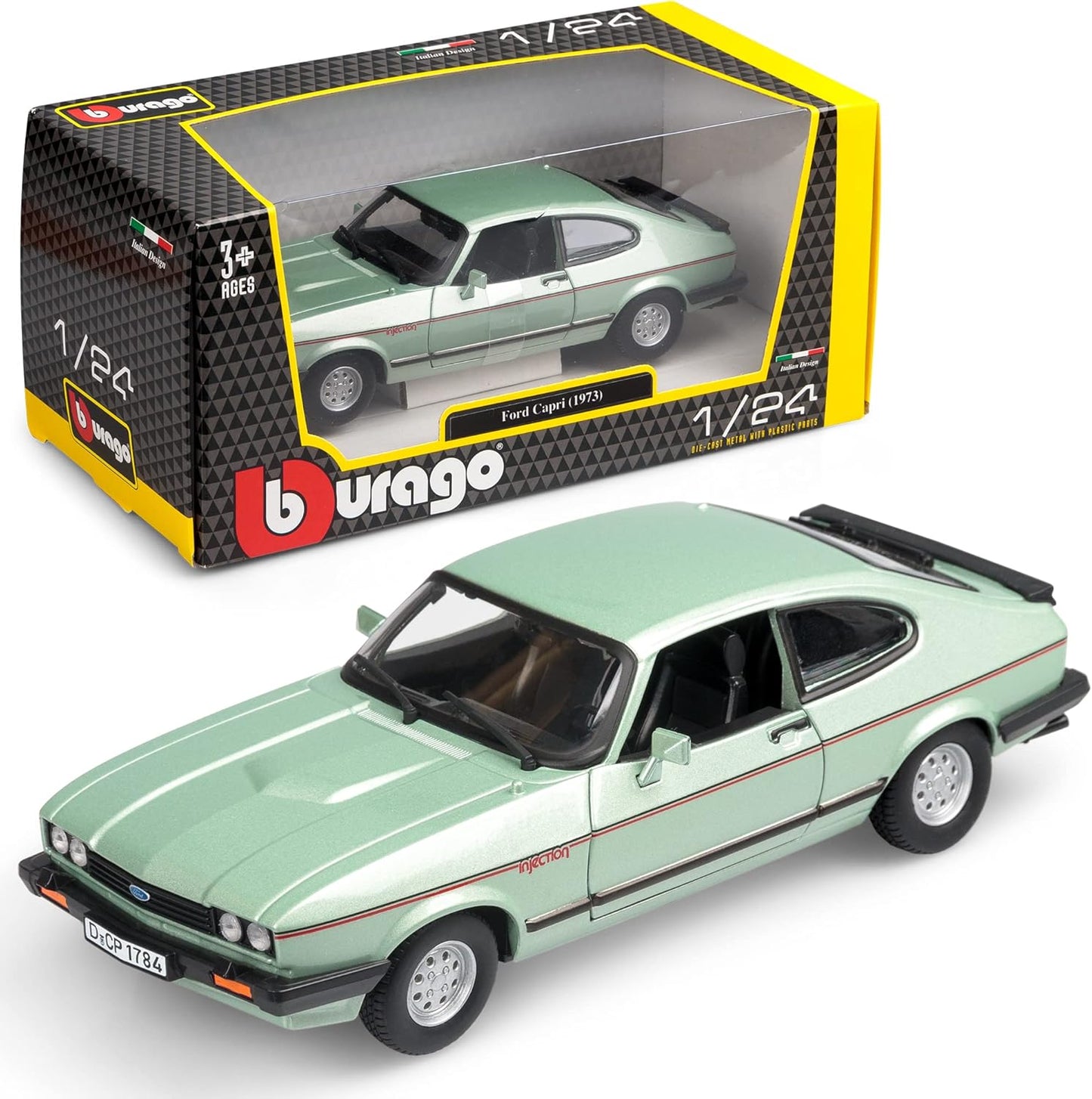 Bburago 1:24 Ford Capri (1982) Diecast Model Car 18-21093