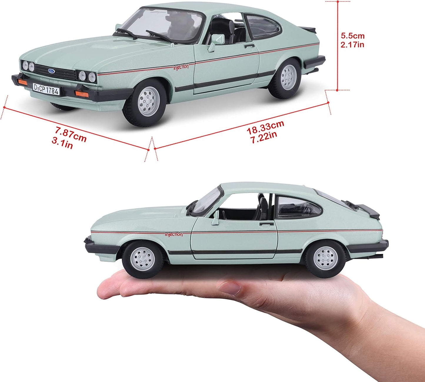 Bburago 1:24 Ford Capri (1982) Diecast Model Car 18-21093