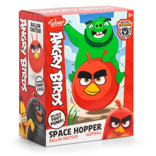 Angry Birds Large Space Hopper 60cm| Free Foot pump Garden Toy Game