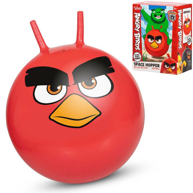 Angry Birds Large Space Hopper 60cm| Free Foot pump Garden Toy Game