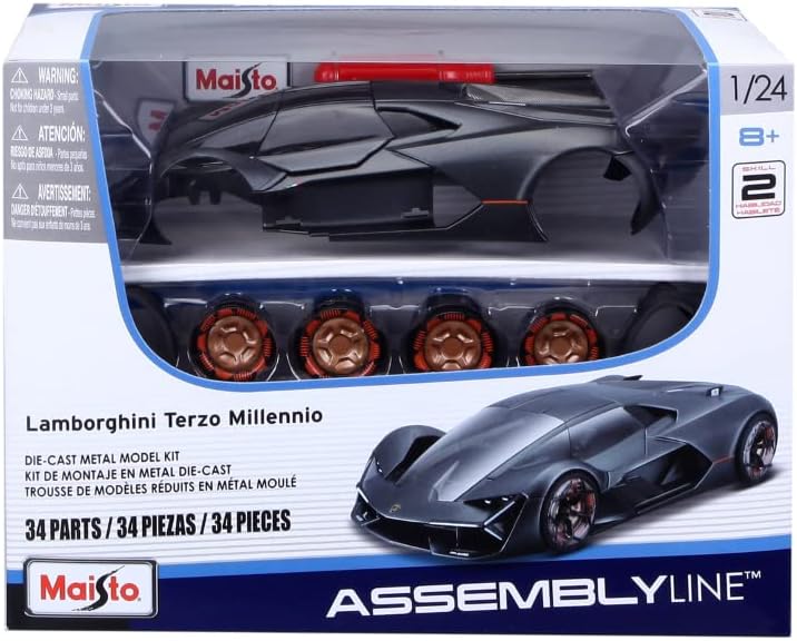 Maisto 1:24 Scale Lamborghini Terzo Millennio Kit Grey Die Cast Boxed M39287