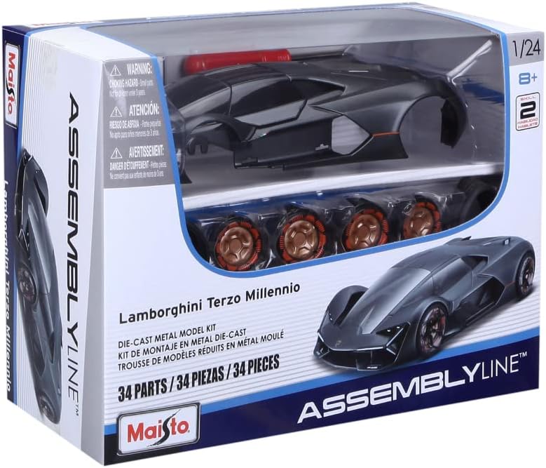 Maisto 1:24 Scale Lamborghini Terzo Millennio Kit Grey Die Cast Boxed M39287