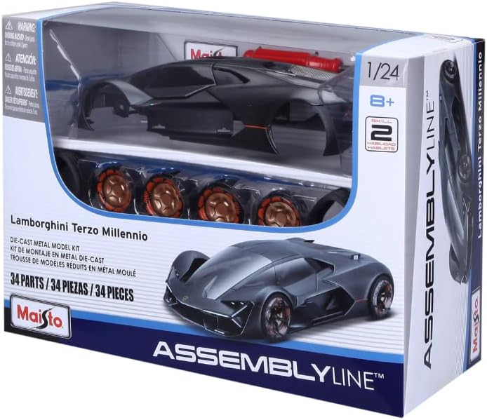 Maisto 1:24 Scale Lamborghini Terzo Millennio Kit Grey Die Cast Boxed M39287