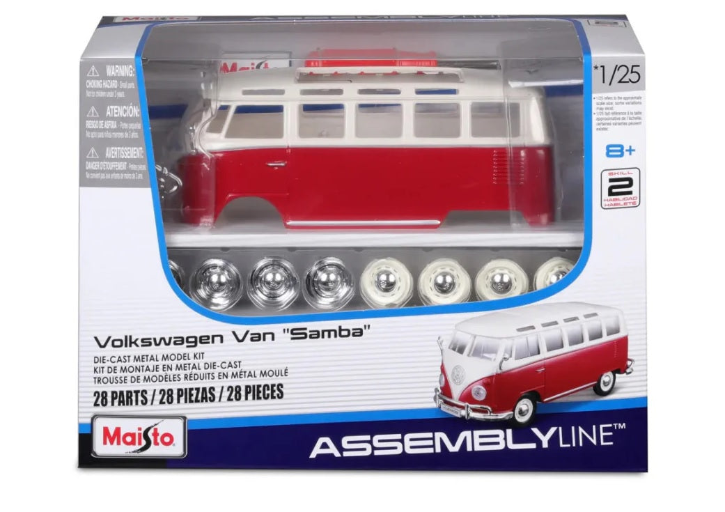 Maisto VW Volkswagen Samba Van Kit 1:24 Diecast Model M39956