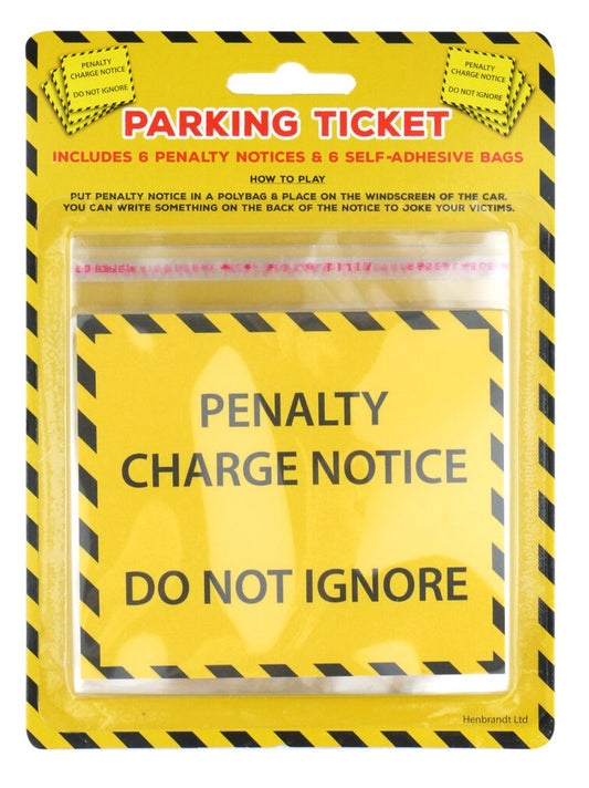 Fake Joke Parking Tickets 6pk