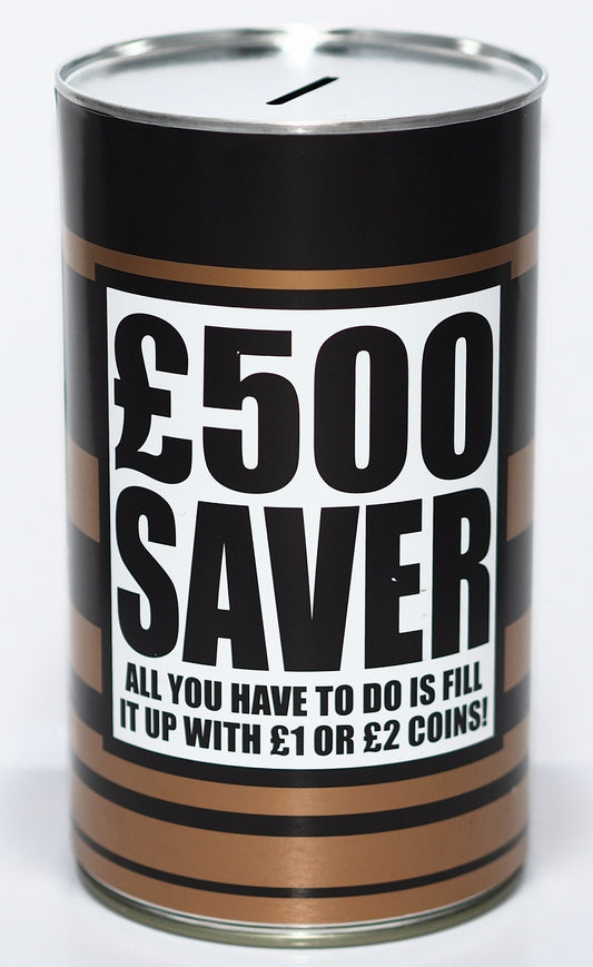 Large Novelty £500 Saver Cash Can Money Box