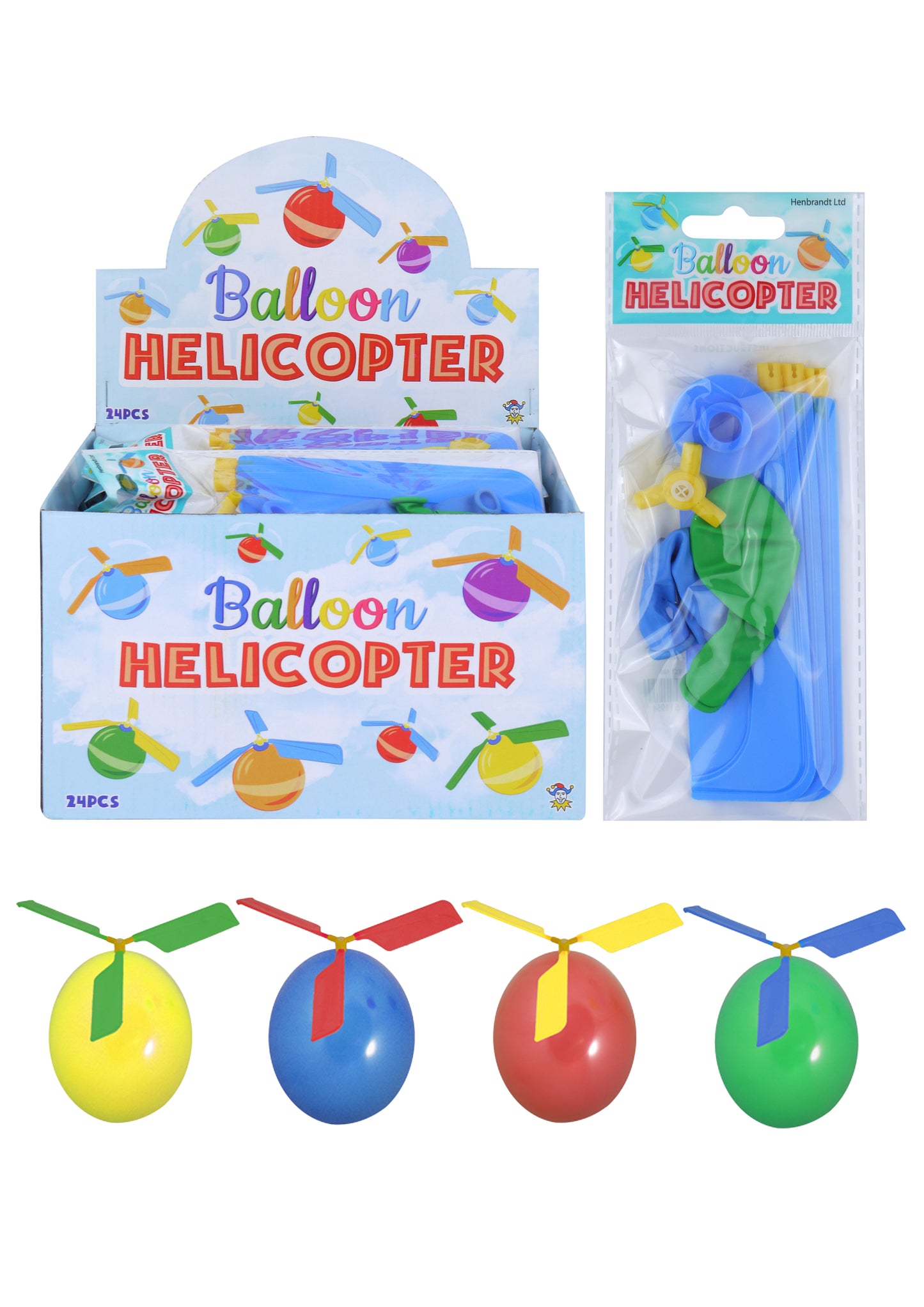 24 Flying Balloon Helicopter Toy