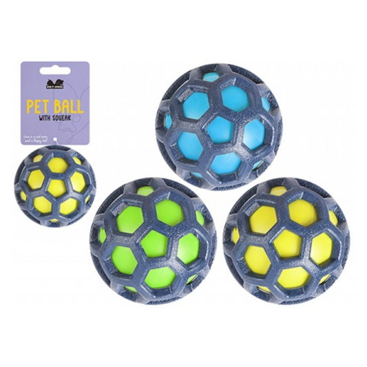Dog Grid Ball with Squeak Toy