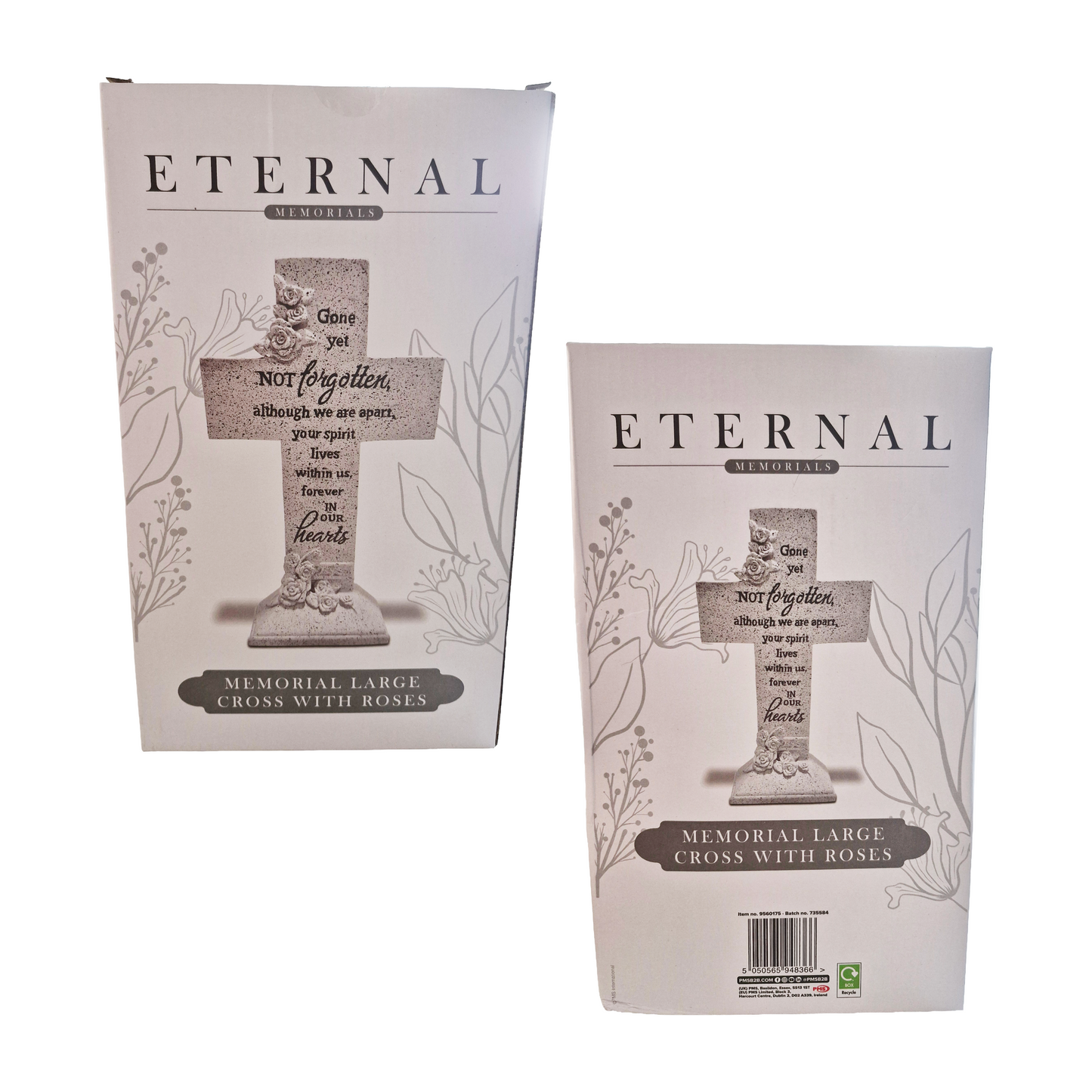 Eternal Memorial Large Cross with Roses