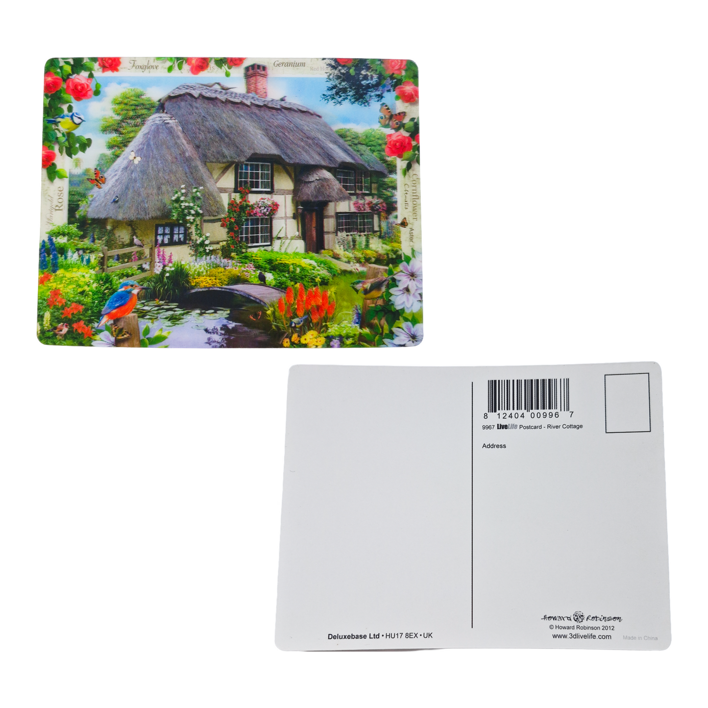 3D Lenticular River Cottage Postcard