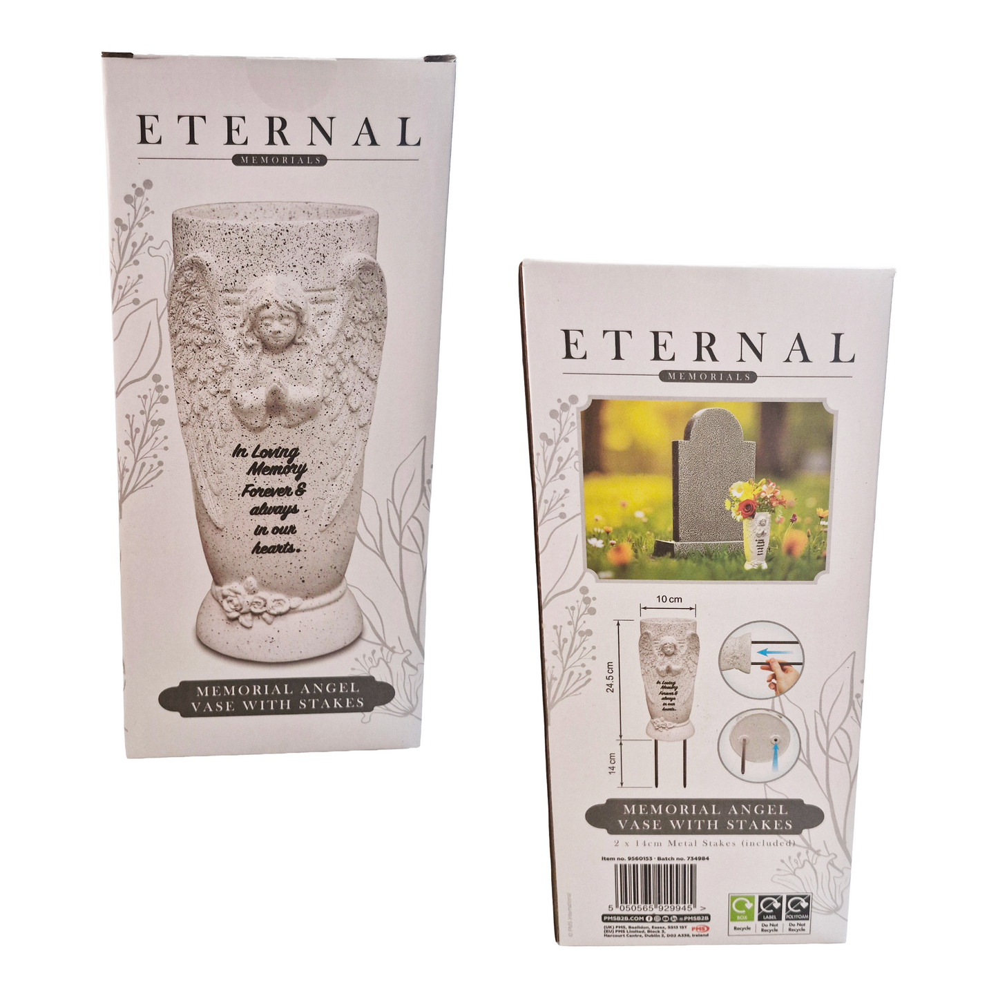 Eternal Memorial Angel Flower Vase in Loving Memory