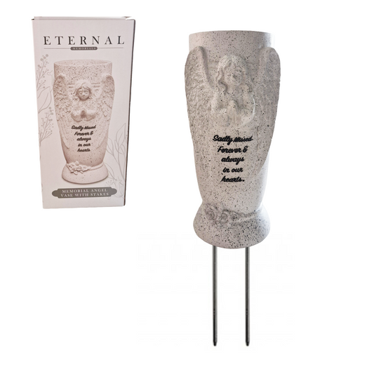 Eternal Memorial Angel Flower Vase Sadly Missed