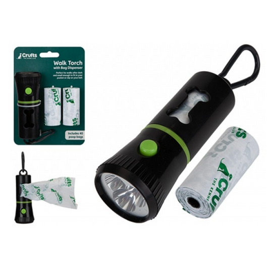 Crufts LED Torch with Bag Dispenser